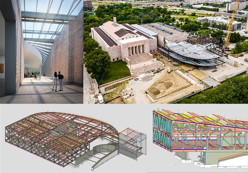 Joslyn Art Museum, Detailed by KL&A - SDS2 Solid Steel Award Winner, Commercial-Large Tonnage