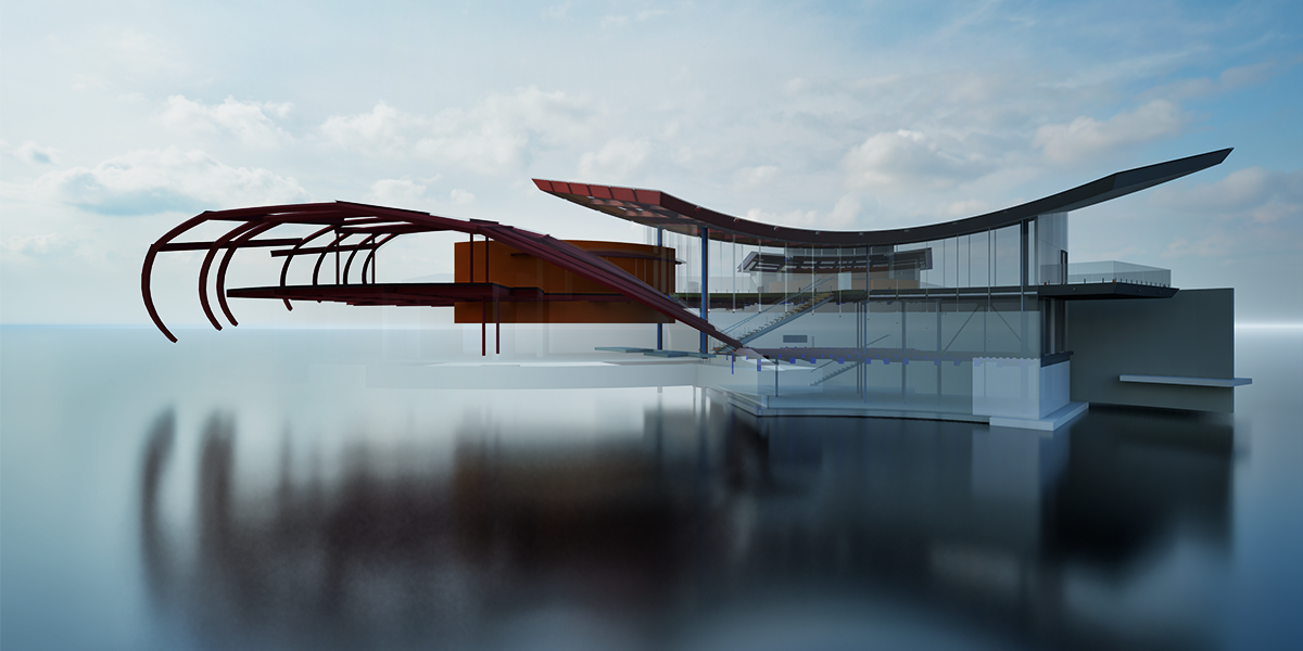 The Lakehouse - Steel detailing model by KL&A Engineers & Builders - SDS2 by ALLPLAN