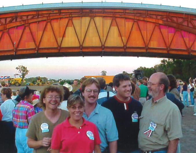 Camie Beagan and KL&A team at Great Platte River Road Archway